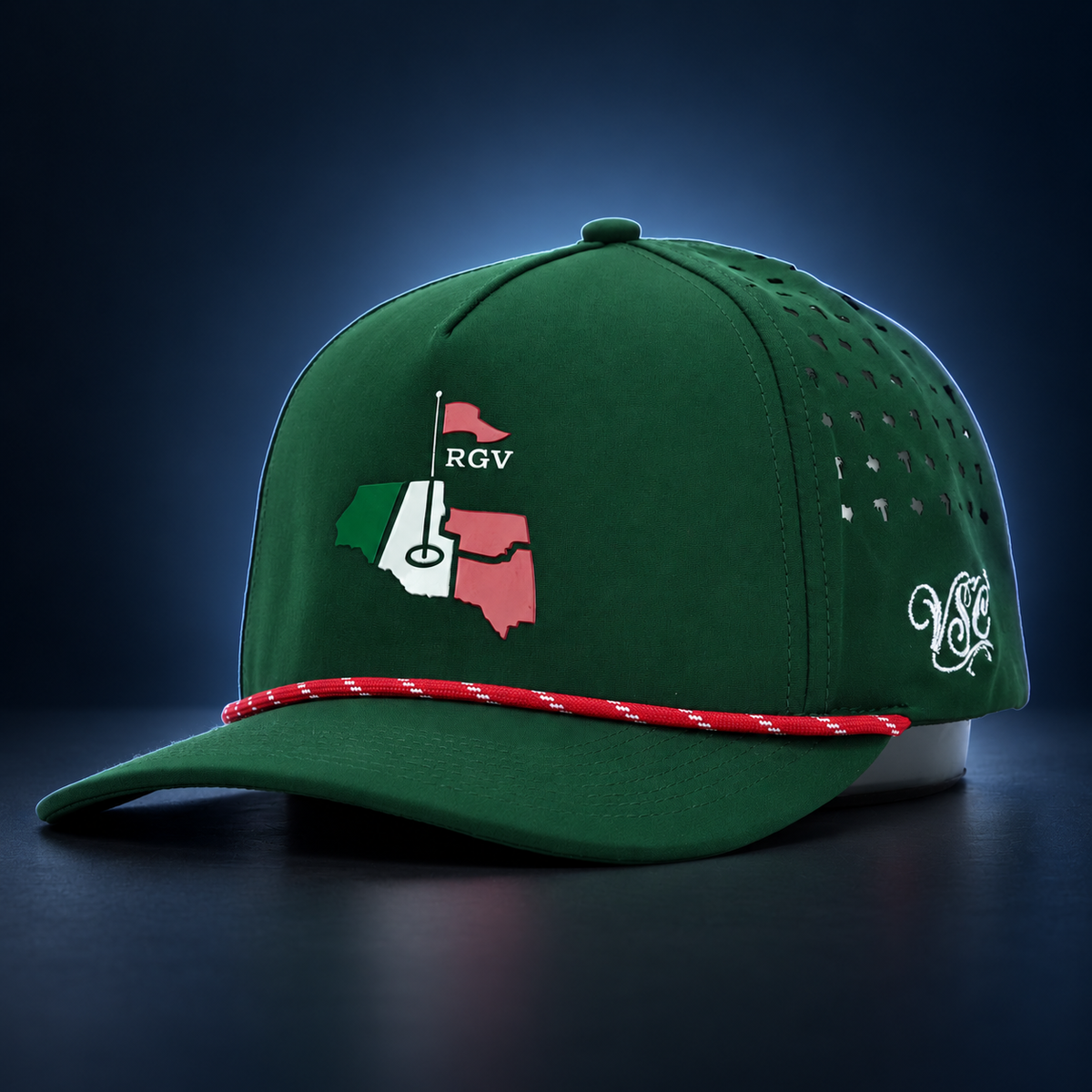 Tee Time Mexico Green Rope Hat